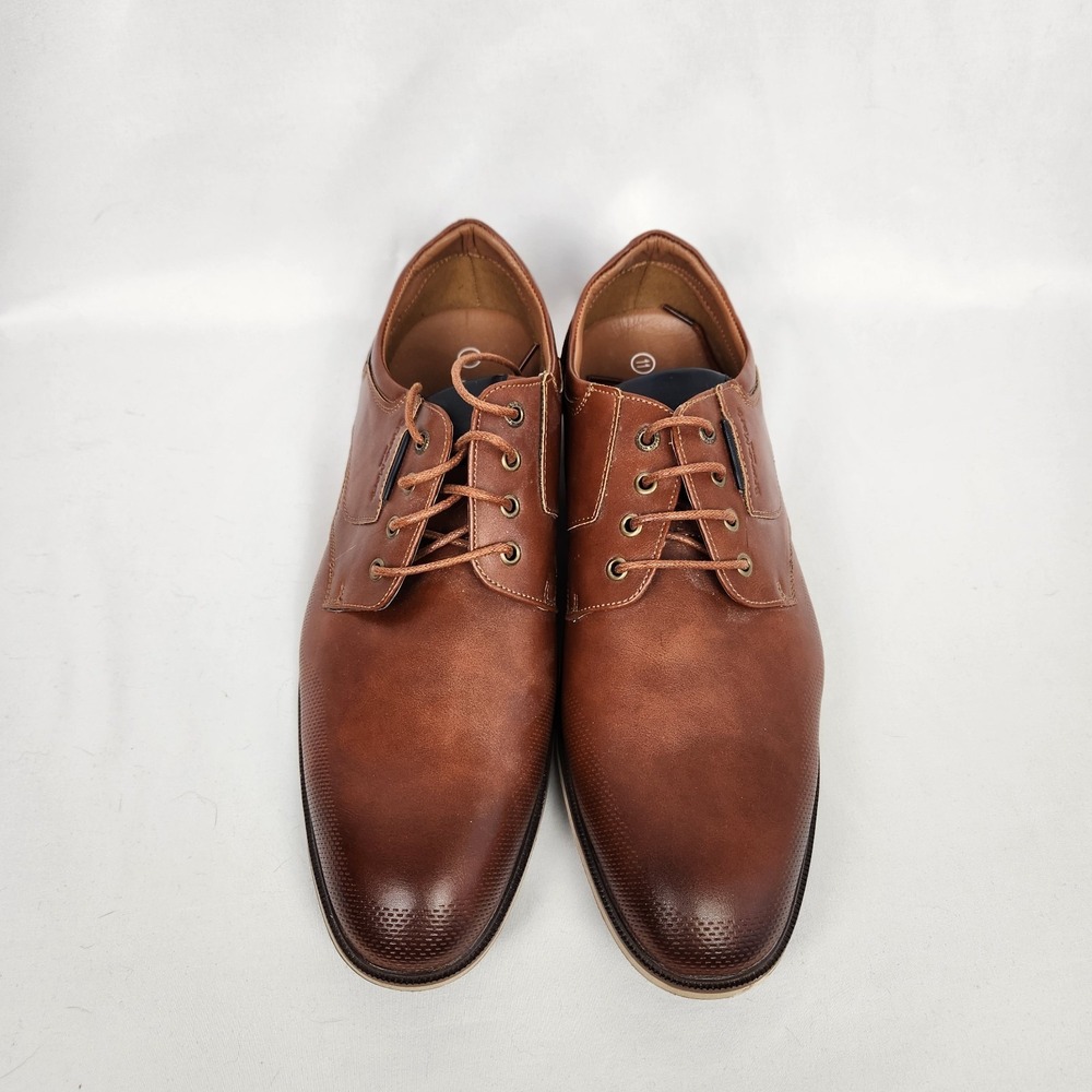 Bruno Marc Men's Dress Shoes Faux Leather Oxford Formal Casual Shoes Brown Sz 11